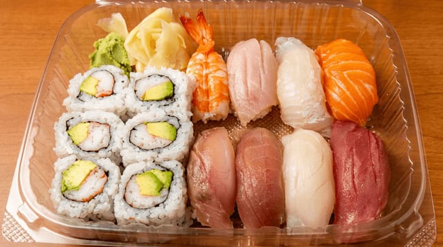 Sushi Combination with California Roll.